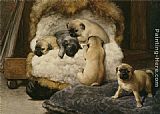 Otto Eerelman Nest Met Jonge Mastiffs painting